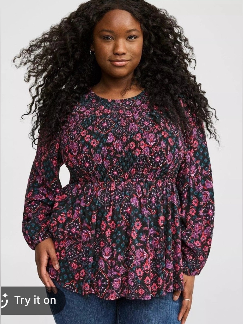Women’s Long Sleeve Peplum Top